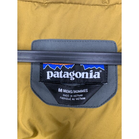 Patagonia Bivy Duck Down Jacket Mens Medium Puffer Coat 28322 Forge Grey Tan - Picture 9 of 16